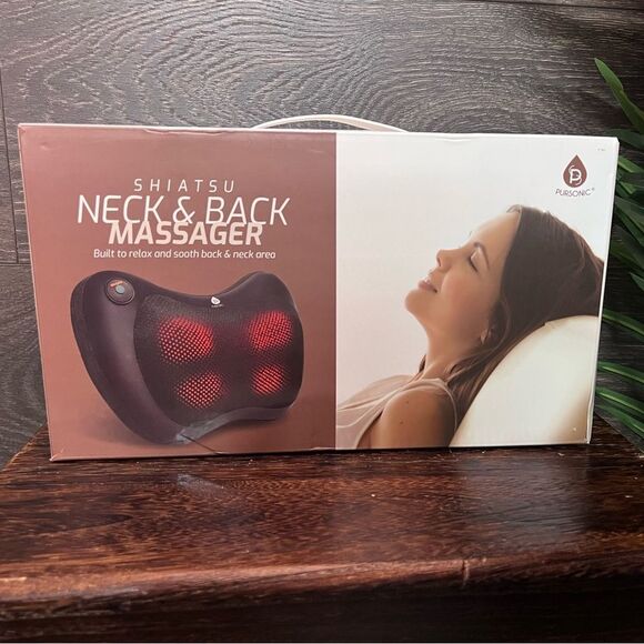 Pursonic Shiatsu Neck & Back Massager in Black, New in Box! - Picture 4 of 12